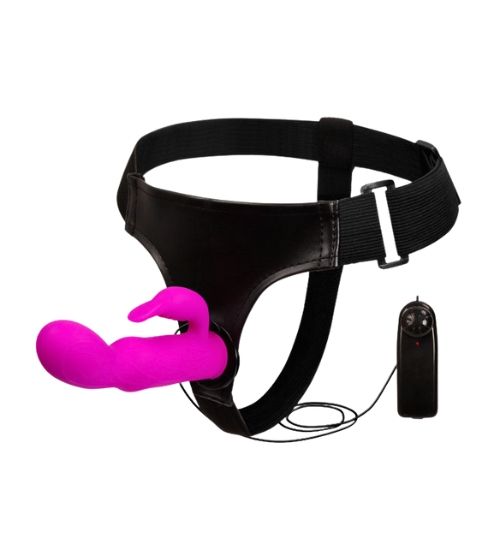 Strap-on króliczek ze stymulatorem zdjęcie 1