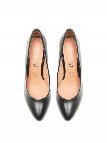 Czarne czółenka szpilki Caprice 9-22414-26 damskie skóra eleganckie r.38 na Arena.pl