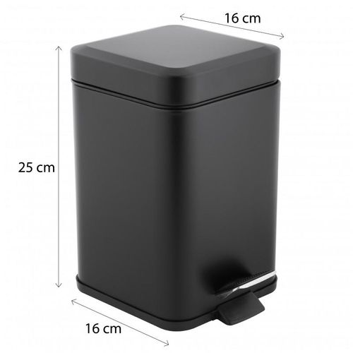 Zestaw łazienkowy czarny 2-elementy - kosz na śmieci i szczotka do WC na Arena.pl