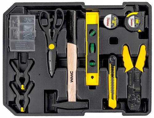 WALIZKA NARZĘDZIOWA ZESTAW NARZĘDZI 186 ELEMENTÓW BITY NASADKI MŁOTEK NÓŻ na Arena.pl