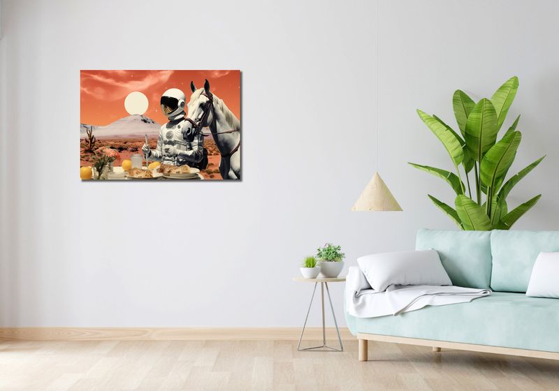 Obraz 90x60cm Obiad na Marsie zdjęcie 2
