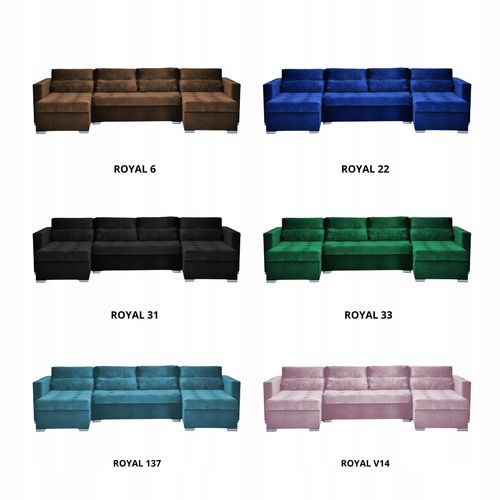 Narożnik Varius BIG rozkładany f spania pojemniki Family meble zieleń na Arena.pl