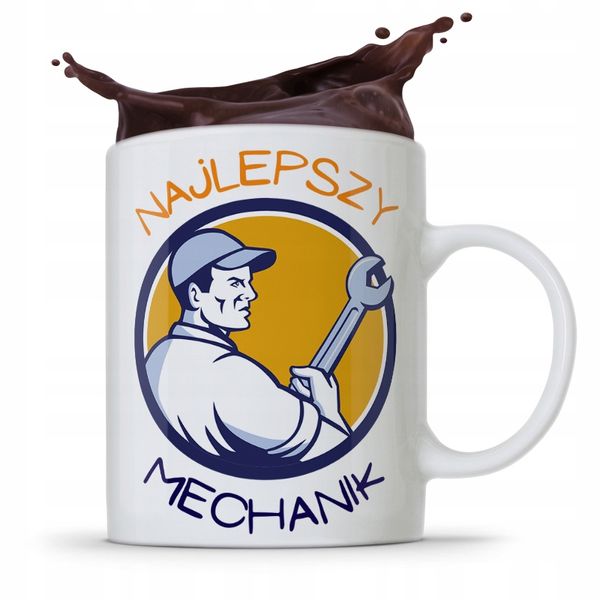 Kubek Prezent Dla Mechanika Najlepszy Mechanik Z Nadrukiem Ze Zdjęciem zdjęcie 1