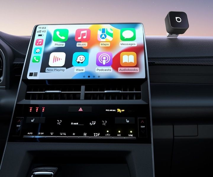 Adapter samochodowy Ottocast Mini Slim Cube do CarPlay Android Auto zdjęcie 5