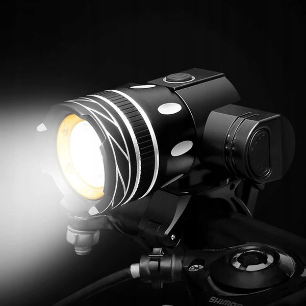 MOCNA LAMPKA ROWEROWA LED XML-T6 CREE USB ZOOM zdjęcie 4