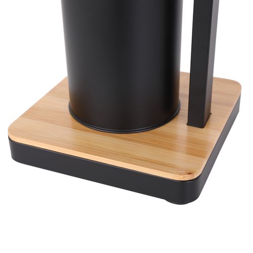 Stojak na szczotkę i papier toaletowy, czarny bambus - Yoka na Arena.pl