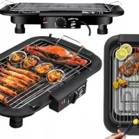 GRILL ELEKTRYCZNY STOŁOWY NABLATOWY RUSZT PRZENOSZNY REGULACJA MOCNY