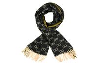 Czarny Bawełniany duży szalik damski ciepły szal elegancki D12