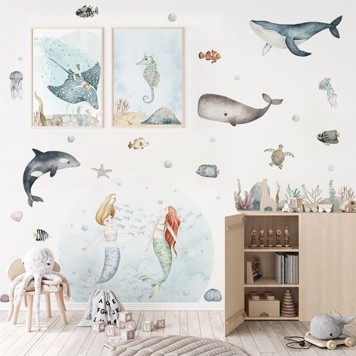 Naklejki Zestaw Wieloryby DK444 L na Arena.pl