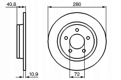 TARCZA HAM TYL 280X11 P BOSCH na Arena.pl