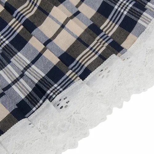 subblime kostium szkolny l/xl - top i spodnica w kratę, biały na Arena.pl