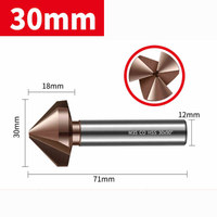 Pogłębiacz stożkowy 3-ostrzowy Fi4.5-fi60 Rozmiar: Ø30 x 12 x 90° x 71L