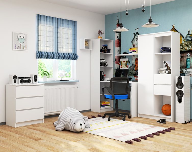 BIURKO Z REGAŁEM SMART BIAŁY zdjęcie 4