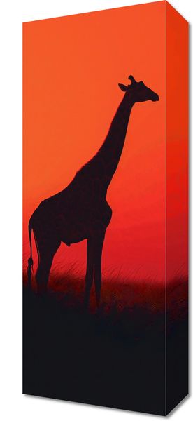 Obraz 20x50cm Żyrafa w Czerni zdjęcie 1