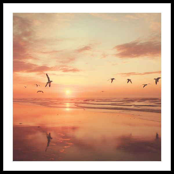 Plakat 70x70cm Spokojna Przystań zdjęcie 3