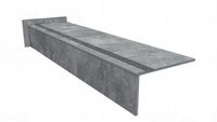 SZARE stopnice, płytki na schody STRUKTURA 120x30 mrozoodporne ANTYPOŚLIZG