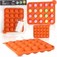 FORMA SILIKONOWA MONOPORCJE CAKE POPS Z PATYCZKAMI 18,5x22,5 CM 20SZT DESER