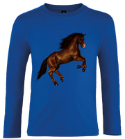 Bluzka t-shirt z długim rękawem Konie