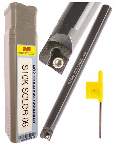 NÓŻ TOKARSKI WYTACZAK 10mm FI 10 S10K SCLCR 06 NA PŁYTKI CCMT 0602 na Arena.pl