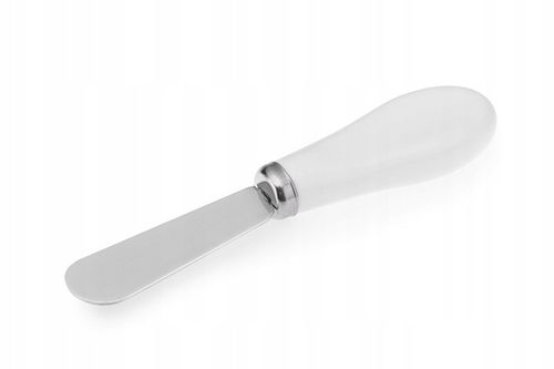 MASELNICA Maselniczka porcelanowa z nożykiem OSBORN biała z bambusem na Arena.pl