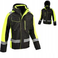Kurtka robocza OCIEPLANA ODBLASKOWA ZIMOWA WODOODPORNA OCHRONNA CIEPŁA 2XL