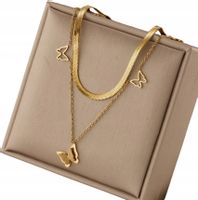 Złoty Naszyjnik Damski Stal Chirurgiczna 316L Pozłacany 18K Boho Celebrytka