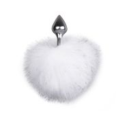 Bunny Tail Plug No. 1   Silver/WhiteKorek analny