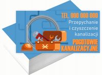 Wizytówki firmowe Foliowane 1000szt wiele wzorów POGOTOWIE KANALIZACYJNE