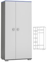 szafa garderoba dziecięca młodzieżowa bieliźniarka pólki drążek BLUE Y43