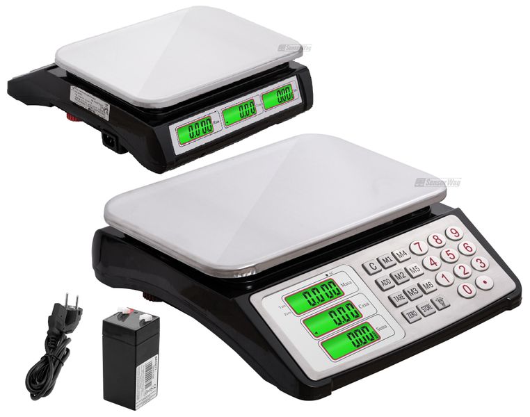 WAGA ELEKTRONICZNA SKLEPOWA 40kg KALKULACYJNA 5g zdjęcie 4