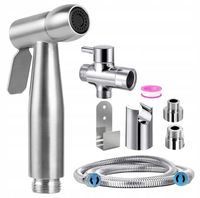Słuchawka Bidetowa Opryskiwacz Rączka Prysznic Do Toalety Umywalki Srebrna