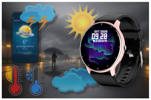 SMARTWATCH UNISEX GRAVITY GT1-2  PULSOMETR, WŁASNE TARCZE (sg015b) na Arena.pl
