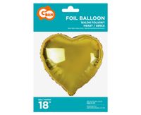 balon foliowy serce złote 18" aa