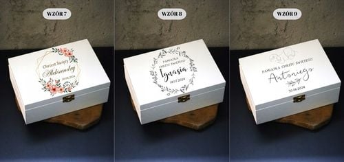 PREZENT NA CHRZEST ŚWIĘTY Pamiątka Chrztu Świętego BIAŁE PUDEŁKO Z BIBLIĄ na Arena.pl