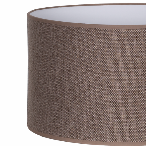 Lampa Trójnóg Trigni Biała - Skandynawski Design abażur Brązowy LNIANY na Arena.pl