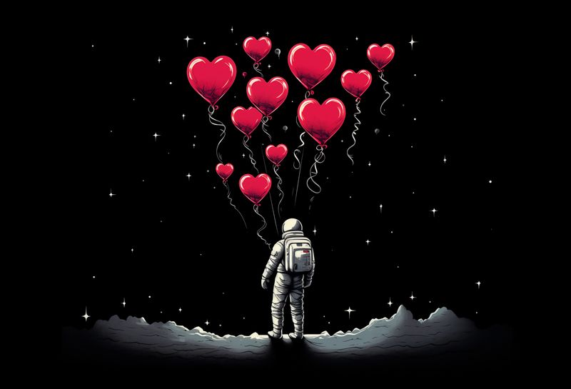 Plakat 45x30cm Astronauta Własnych Celi zdjęcie 2