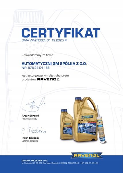 RAVENOL VSG SAE 75W-90 1L zdjęcie 3