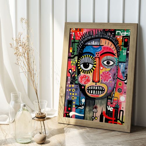 Plakat portret abstrakcja 21x29,7 cm A4 na Arena.pl