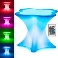 stolik barowy klubowy podświetlany rgbw led 80 x 80 x 110 cm