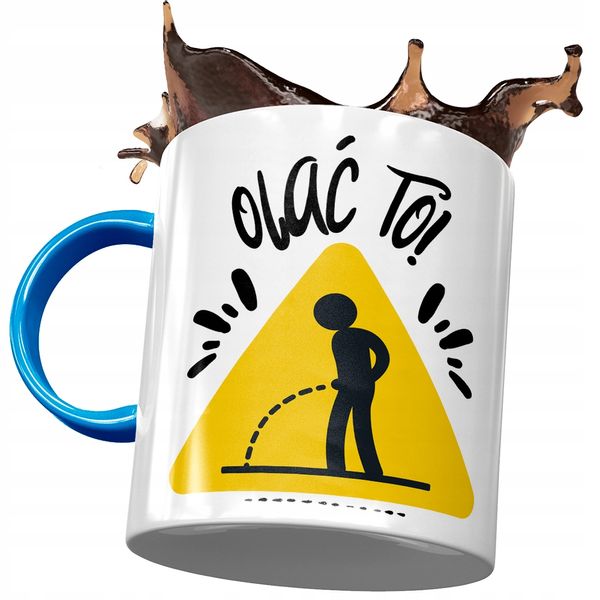 Kubek Błękitny Śmieszny Olać To Prezent Z Nadrukiem Ze Zdjęciem zdjęcie 1