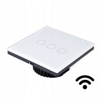 2 x Włącznik dotykowy WIFI potrójny SZKŁO BIAŁY