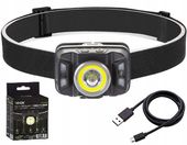 LATARKA CZOŁOWA CZOŁÓWKA LAMPA LED AKUMULATOR CZUJNIK IP66 USB C PRO KABEL