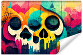 Fototapeta Młodzieżowa GRAFFITI Czaszkami Abstrakcja 368cm x 254cm