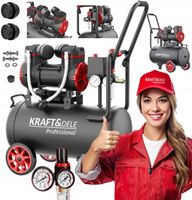 Kompresor Bezolejowy Kraft&Dele 8 Bar 24L 1300W 2800 obr/min. 72db
