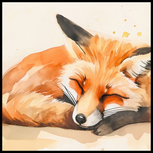 Plakat 100x100cm Akwarelowa Sielanka zdjęcie 2