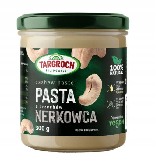 Targroch Pasta z Orzechów Nerkowca 300g 100% zdjęcie 1