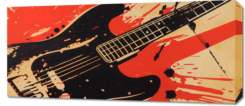 Obraz 90x40cm Gitara Elektryczna zdjęcie 1