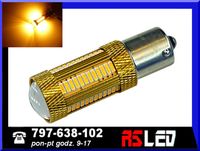 mocna żarówka 69 LED SMD 4041 P21W ba15s pomarańczowa 12v 24v kierunki