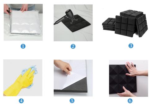 48x PIANKA MATA WYGŁUSZAJĄCA SAMOPRZYLEPNA AKUSTYCZNA 4m2 30x30x5 na Arena.pl