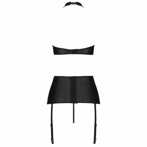 passion nancy set l/xl - komplet z ekoskory, 3-częściowy, czarny na Arena.pl